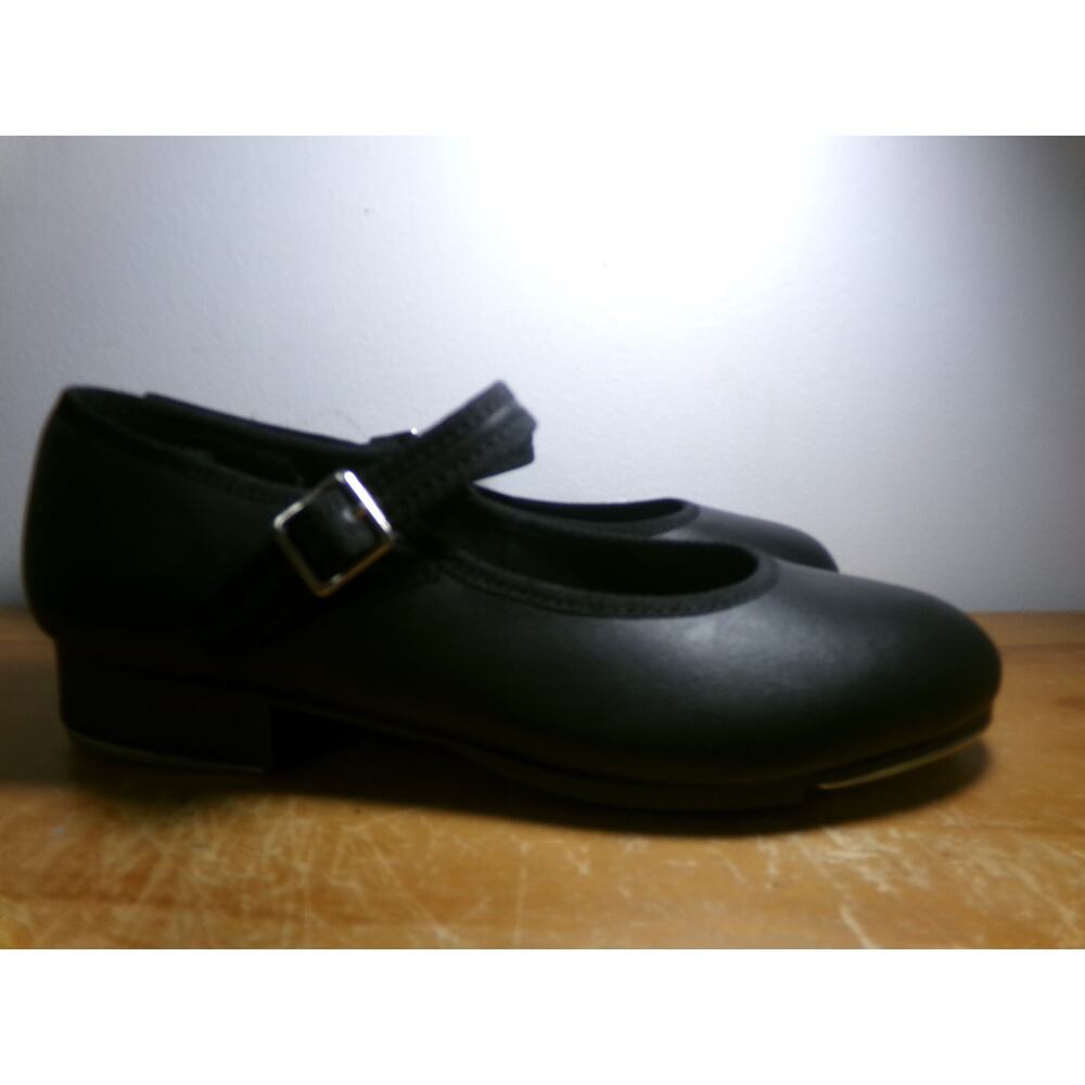 Dance Tap Shoes Capezio Adult 6M Black Mary Jane Leather Buckle Student